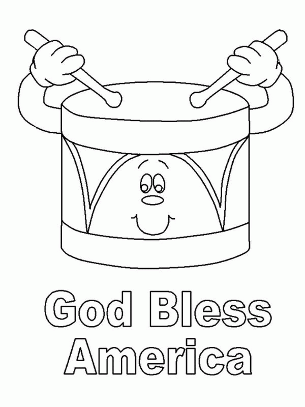 God Bless America on Presidents Day Coloring Page - Download ...