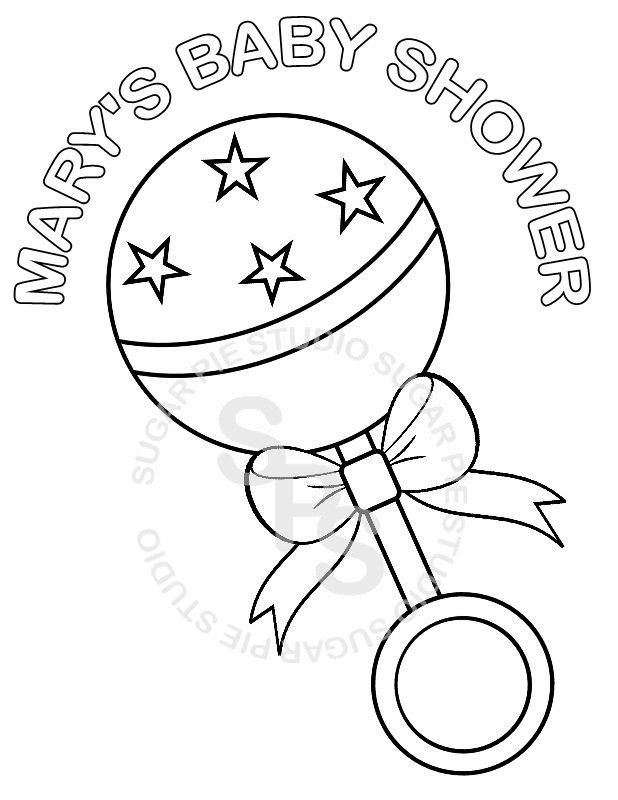 free coloring pages baby shower