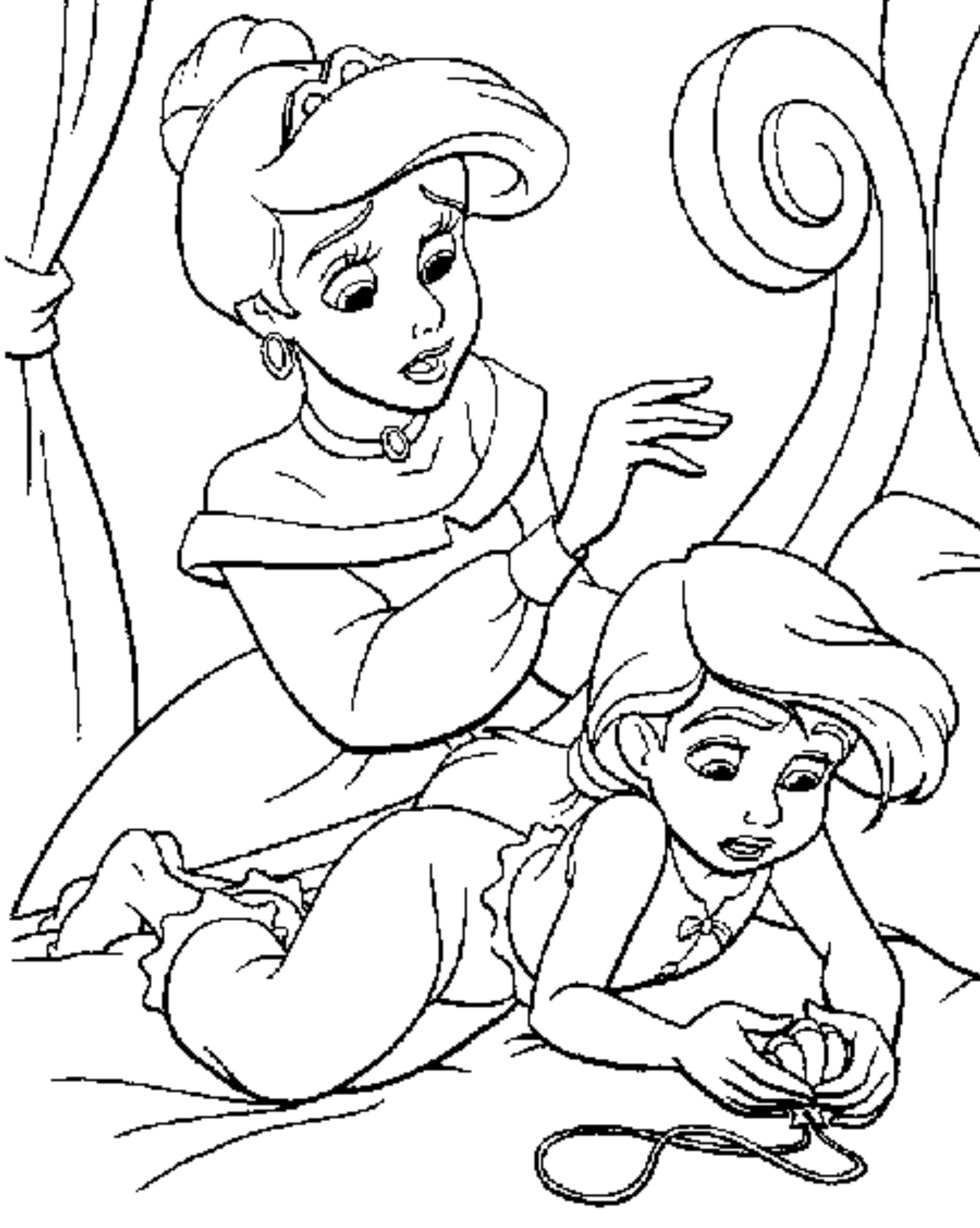 the little mermaid coloring pages ariel and eric - Printable Kids ...