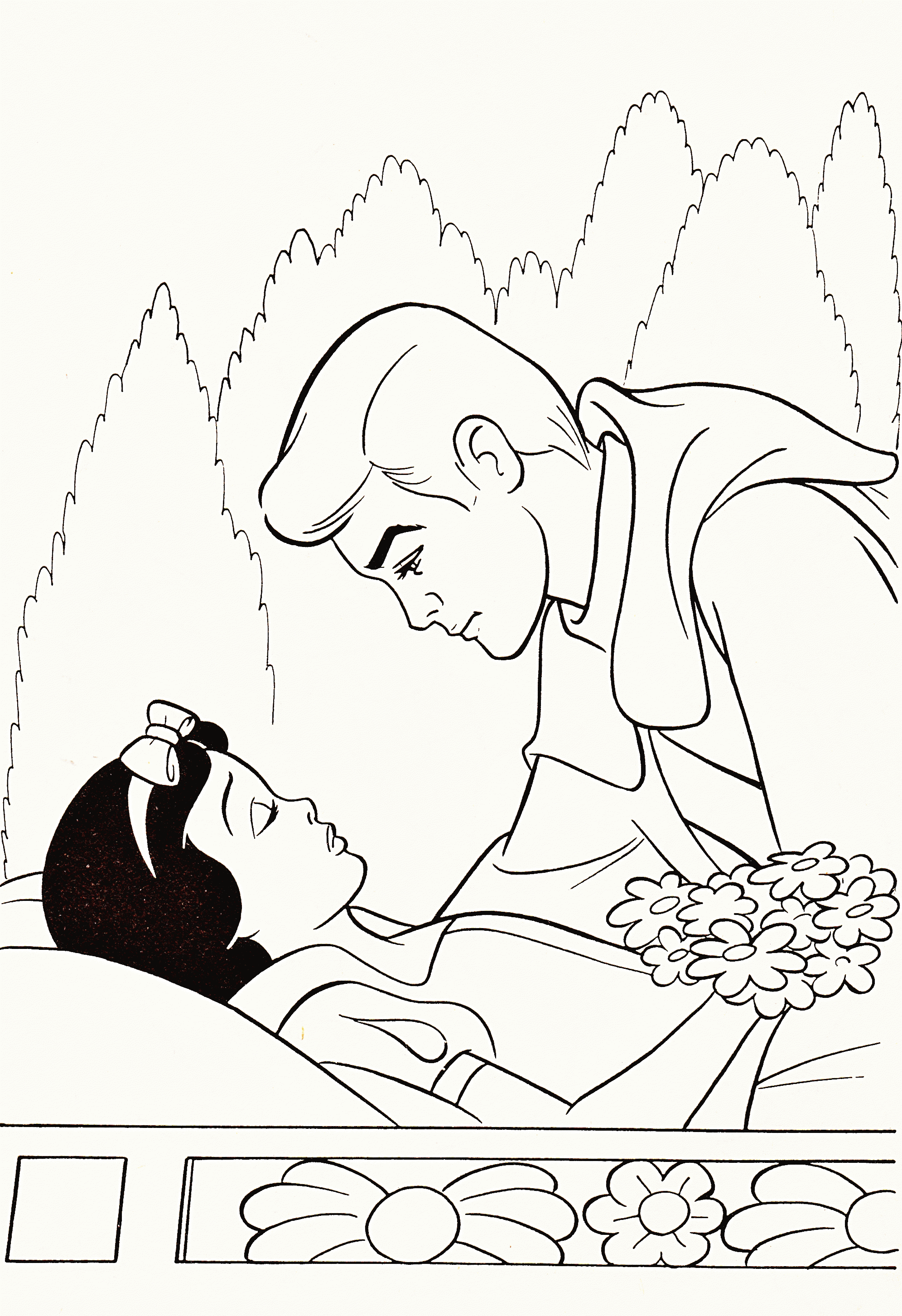 Disney Princess Coloring  Pages Snow  White  And Prince  