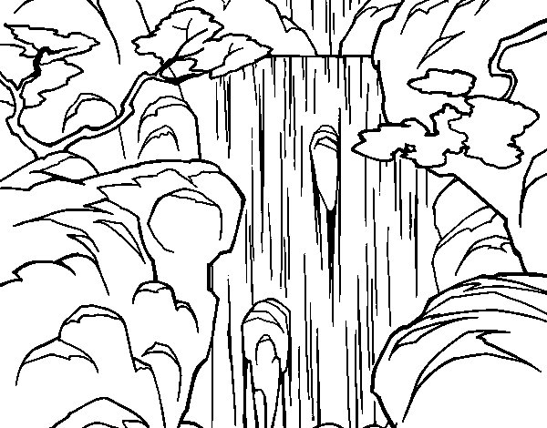 Waterfall Coloring Pages - Coloring Home