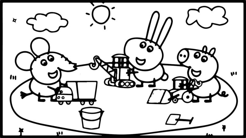Coloring Pages : To Draw Peppa Pig Playground Coloring Pages ...