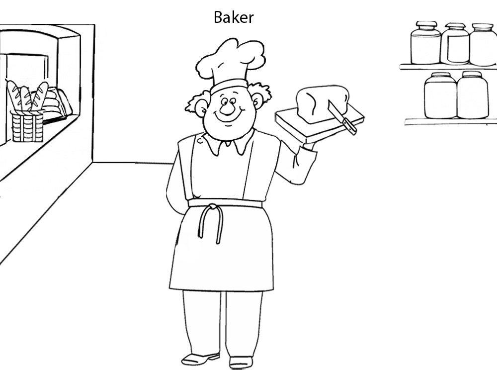 Baker #46 (Jobs) – Printable coloring pages