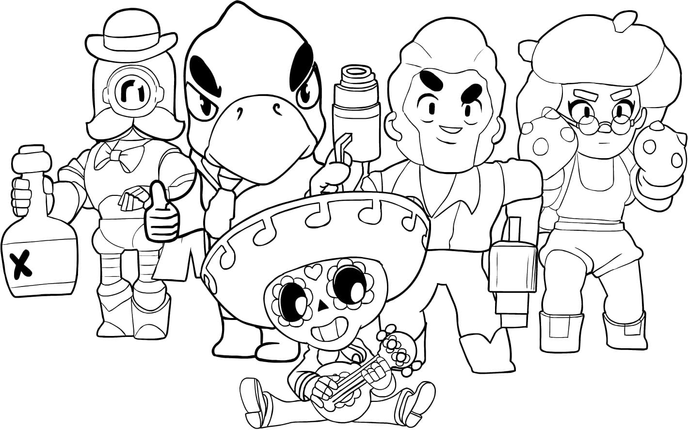 Brawl Stars Coloring Pages Coloring Home