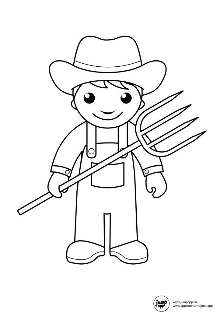 Farmer Coloring Pages for Preschool, farm animals coloring pages ...