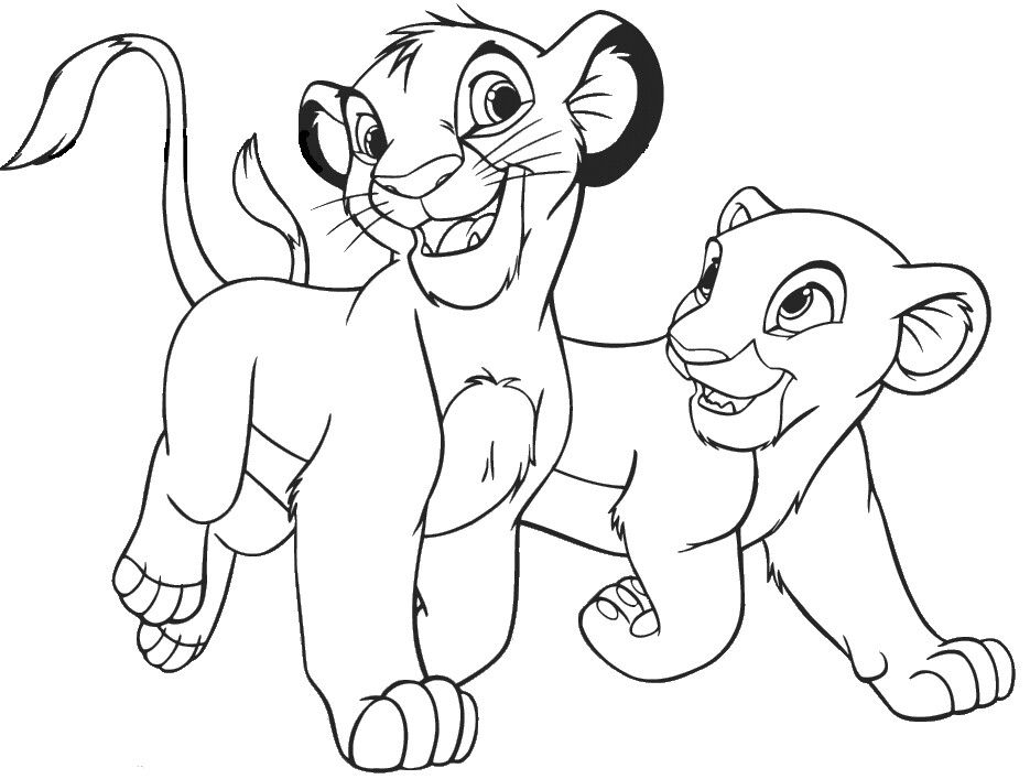 Disney #Simba & #Nala #Coloring page | Lion coloring pages, Lion ...