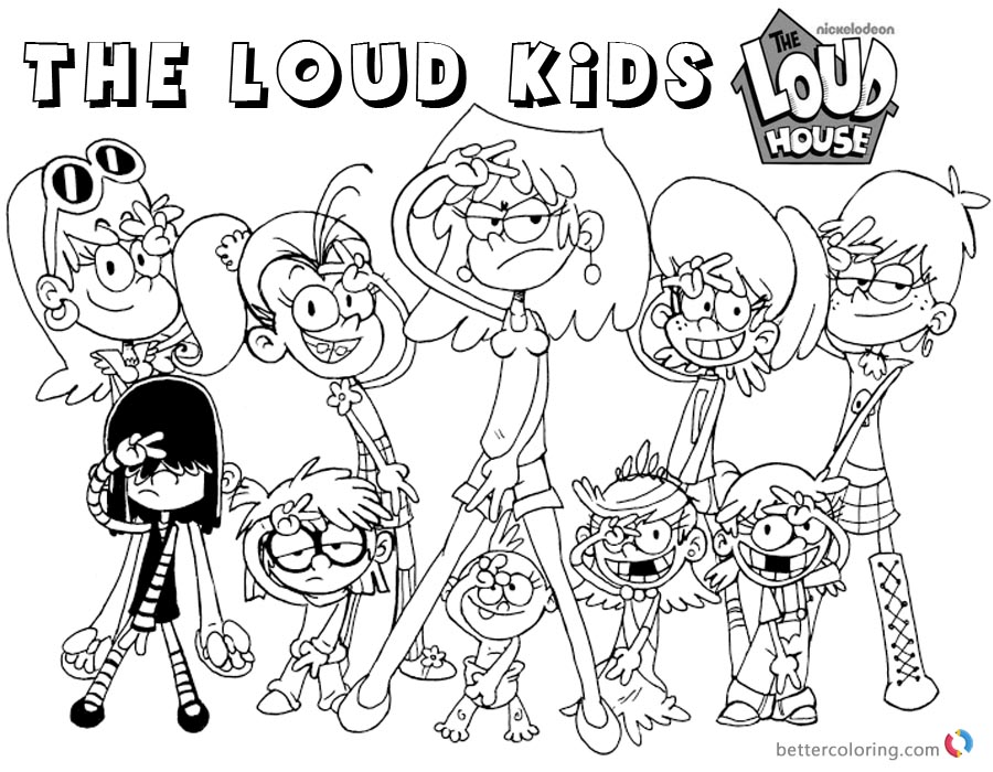 Printable Loud House Coloring Pages