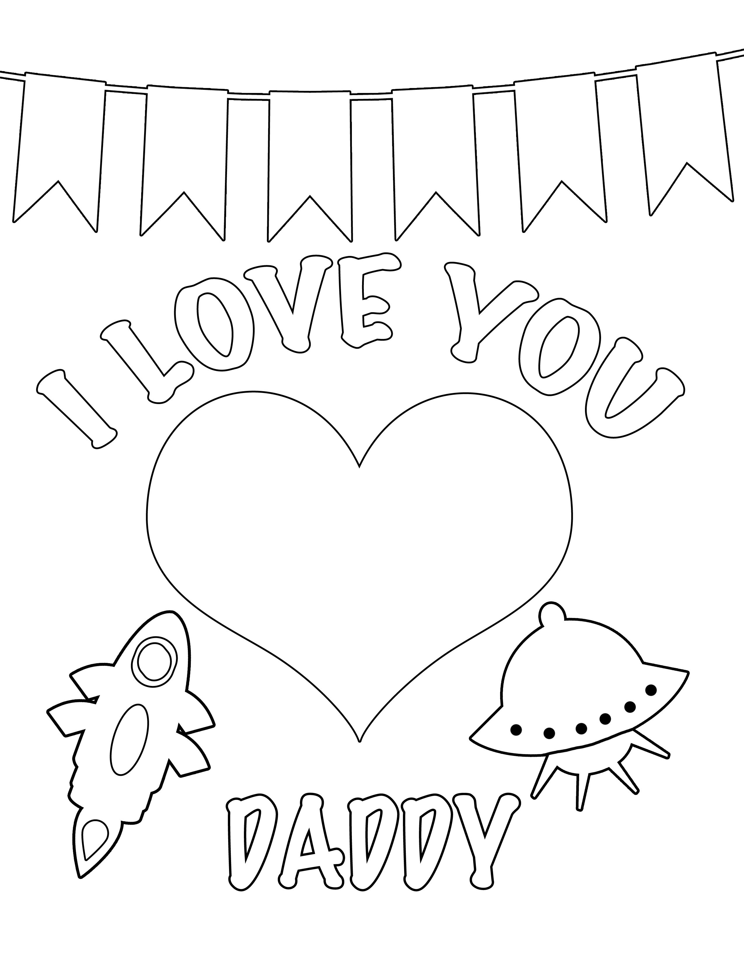 coloring #daddy #love #pages #you #2020 | Fathers day ...