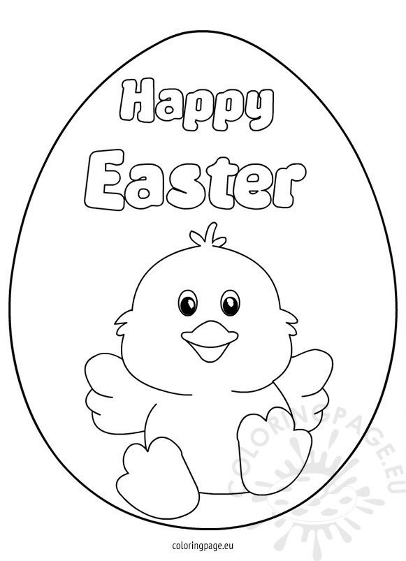 Easter Chick Coloring Sheet (Page 5) - Line.17QQ.com