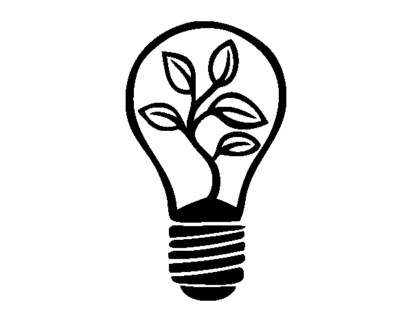 Ecological light bulb coloring page - Coloringcrew.com