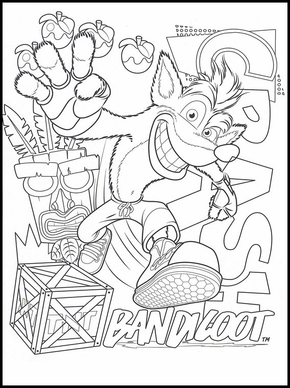 Crash Bandicoot Printable Coloring Pages 3