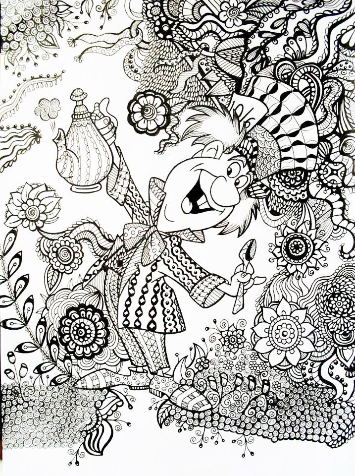 Alice In Wonderland Coloring Pages Pdf - Ð¡oloring Pages For All Ages