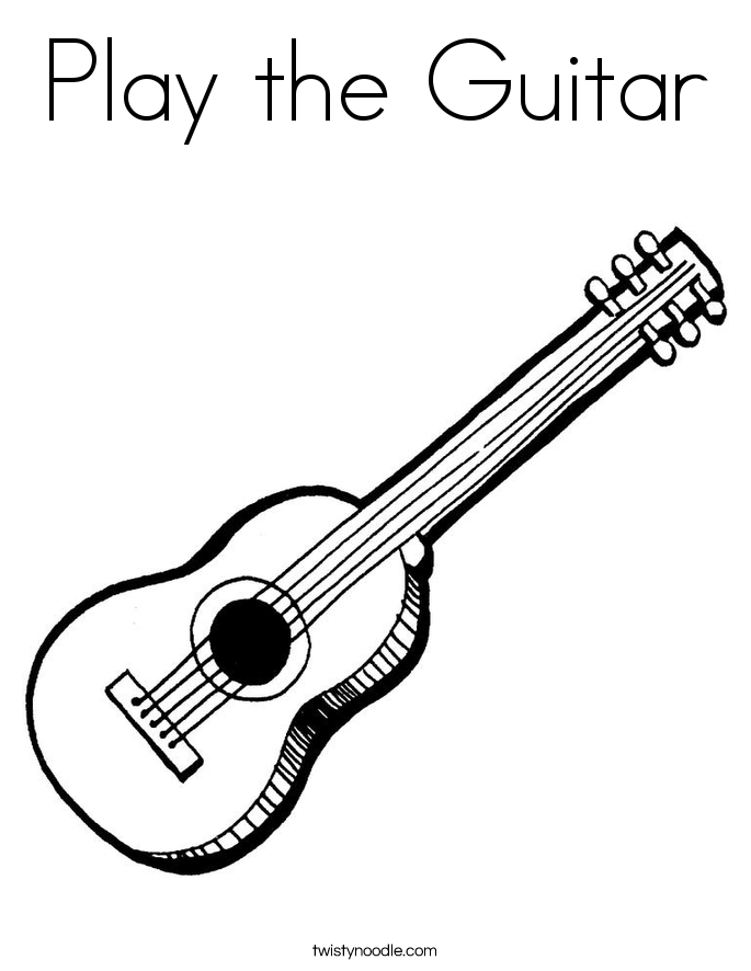 Guitar - Coloring Pages for Kids and for Adults