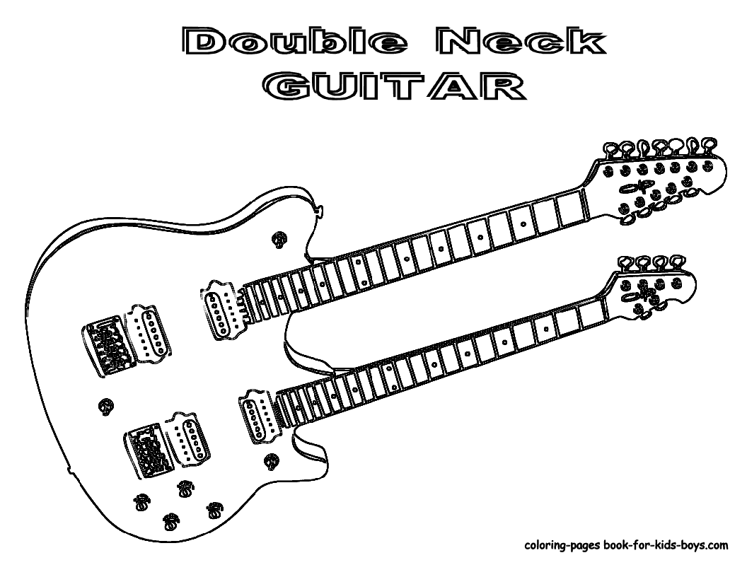 Coloring Pages Guitar Coloring Home