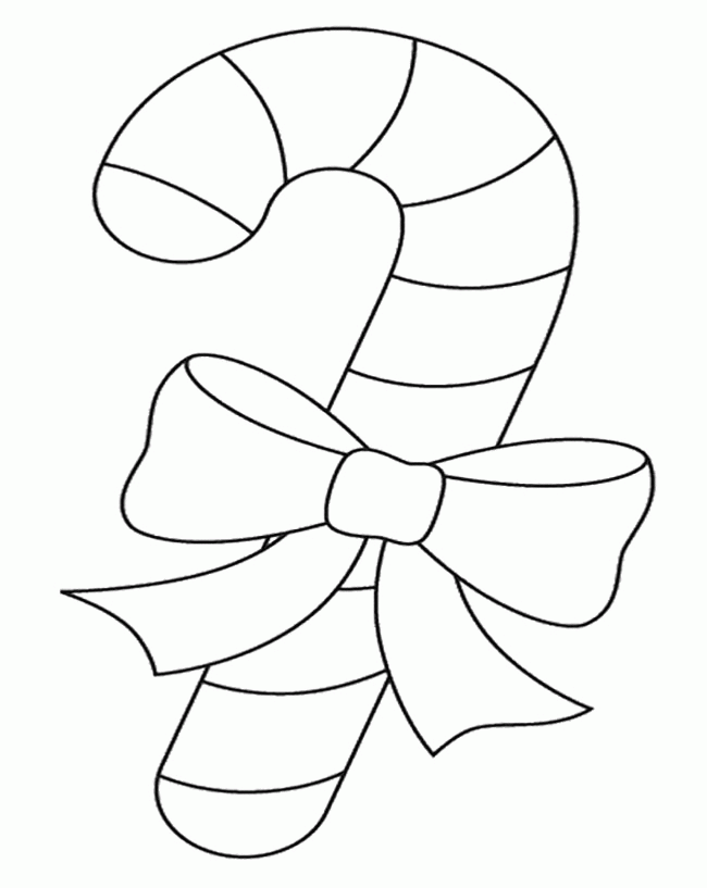 Christmas Bows Coloring Pages Candy Canes - Coloring Pages For All ...