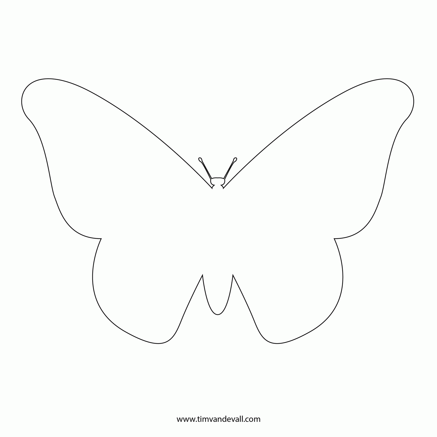 Butterfly Outline Coloring Pages - Coloring Home
