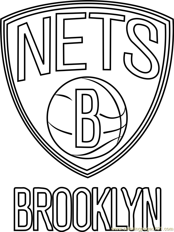 Brooklyn Nets Coloring Page for Kids - Free NBA Printable Coloring Pages  Online for Kids - ColoringPages101.com | Coloring Pages for Kids
