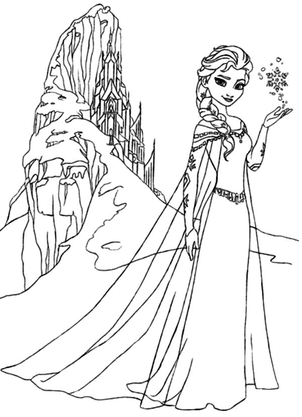 Queen Elsa Amazing Ice Castle Coloring Pages : Coloring Sky | Elsa coloring  pages, Castle coloring page, Disney princess coloring pages