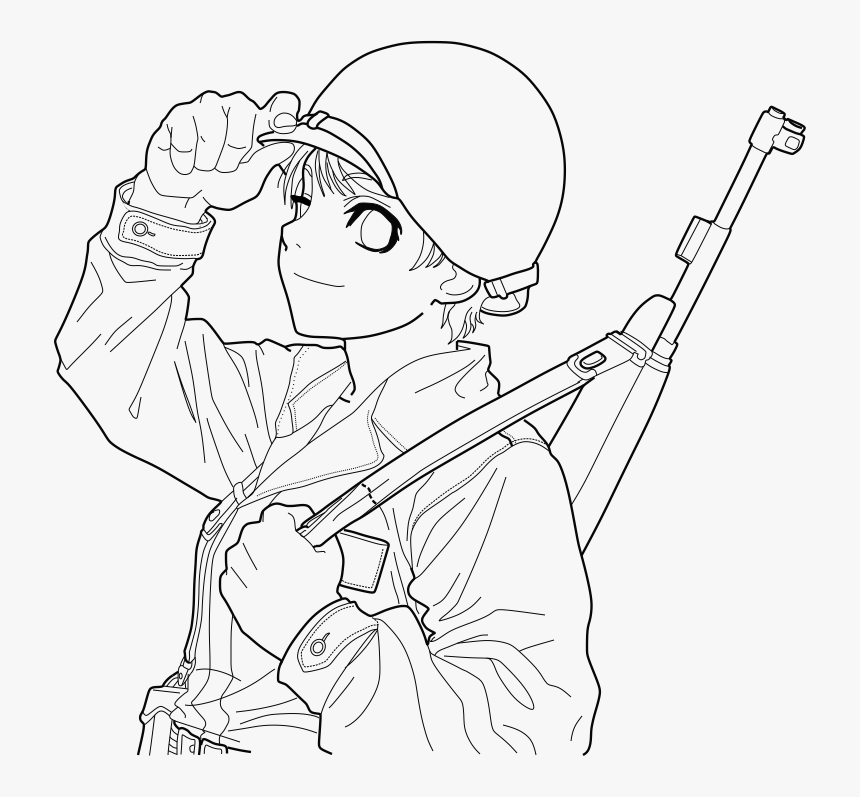 Ww2 American Soldier Coloring Page, Printable Ww2 American - Line ...