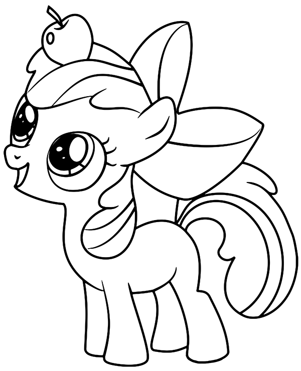 My Little Pony Apple Jack Coloring Pages - Coloring Home