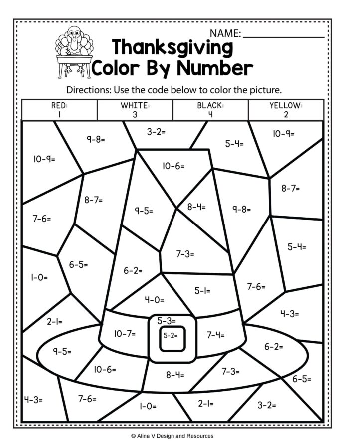 coloring-page-color-by-number-math-worksheets-for-kids-multiplying-thanksgiving-subtraction