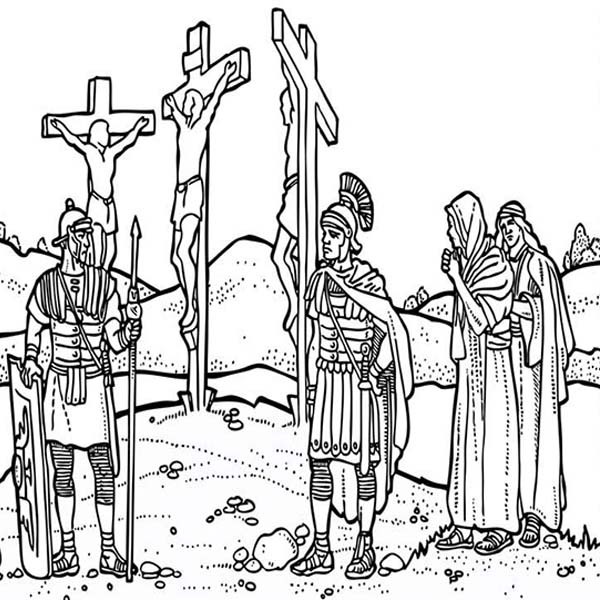 coloring pages of the crucifixion