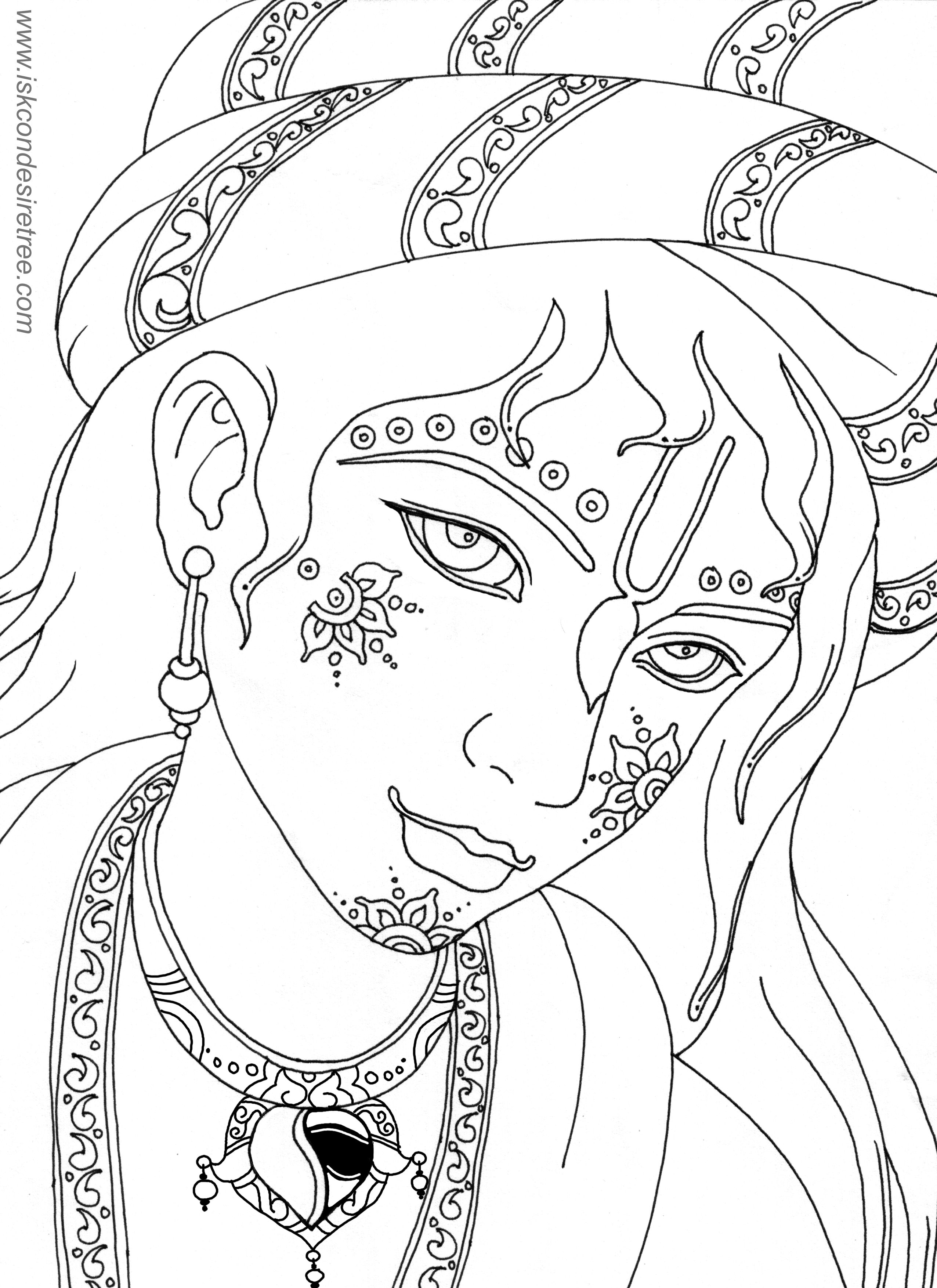 krishna coloring - Google Search | Coloring pages, Adult coloring ...
