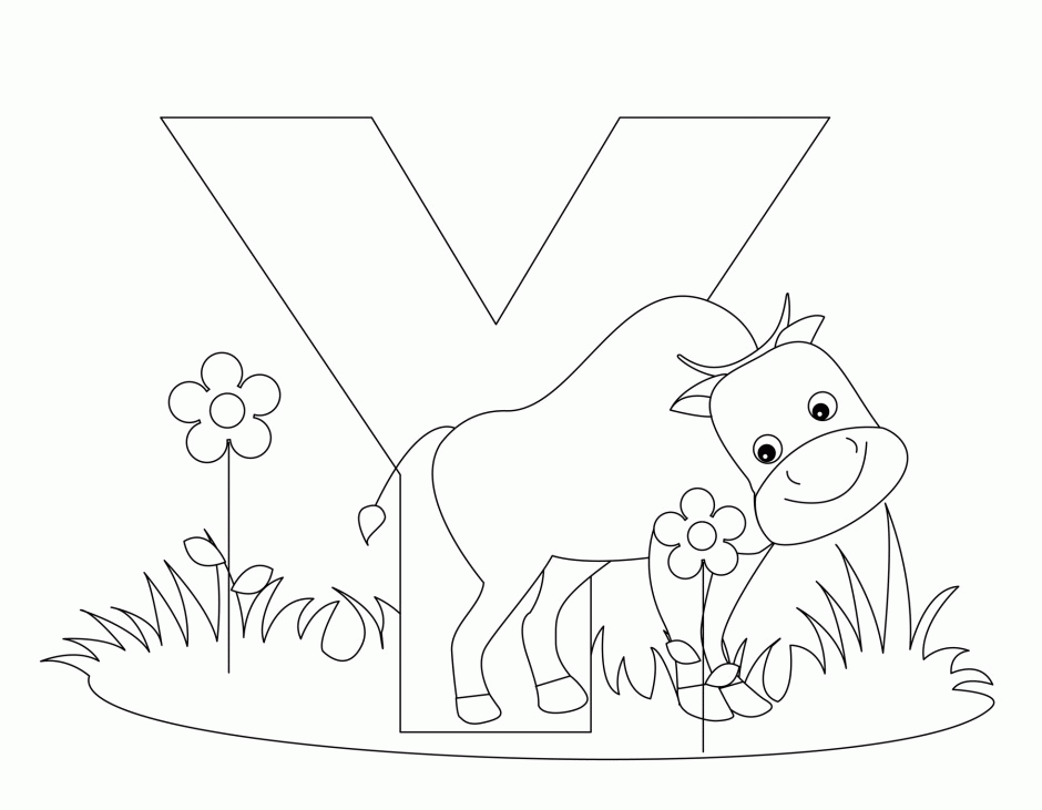 Zoo Animals Coloring Pages Animal Alphabet Letter Y Coloring - Coloring Home