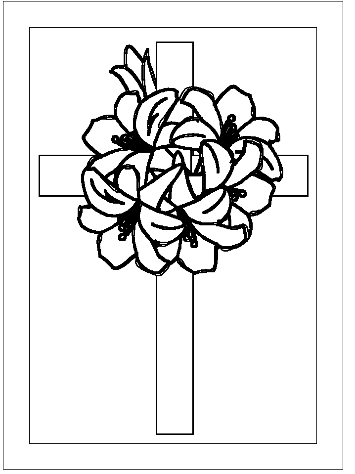The Sign of the Cross Colouring Pages