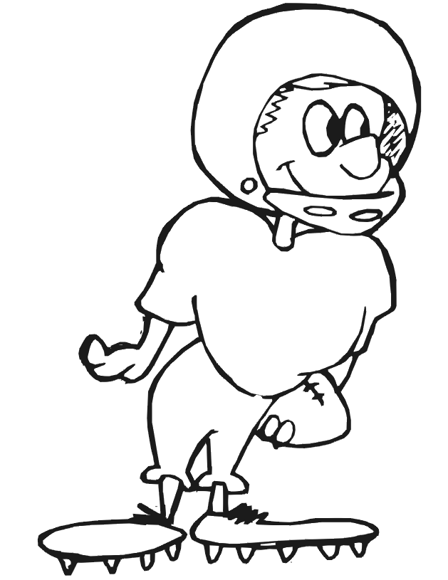 Football Coloring Picture | Kid Holding Ball