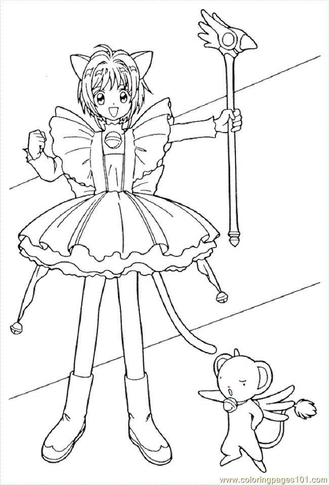 Coloring Pages Card Captors Coloring Pages 24 (Cartoons 