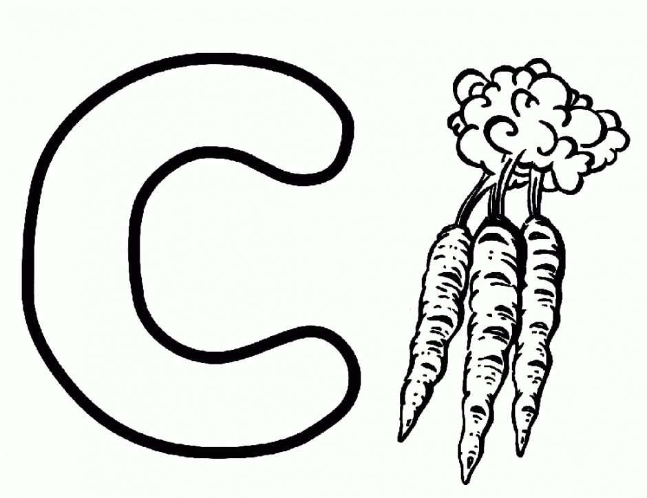Download Carrot Is From C Coloring Pages Alphabet Or Print Carrot 