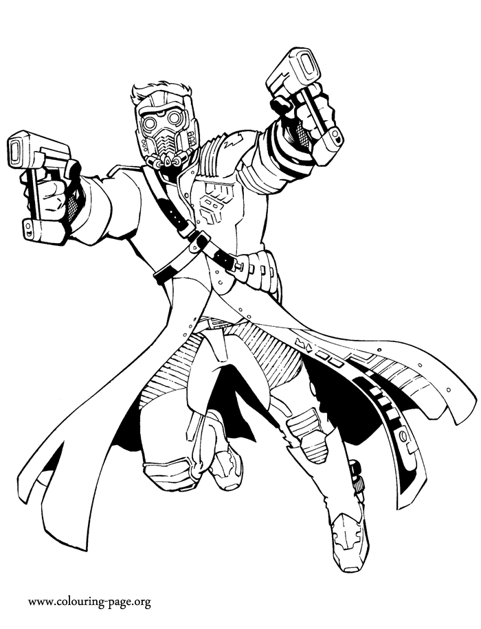 Guardians of the Galaxy - Star-Lord coloring page