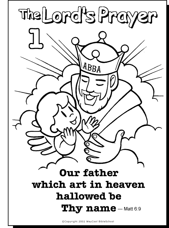 Our Father colouring page | Kids 4 Jesus