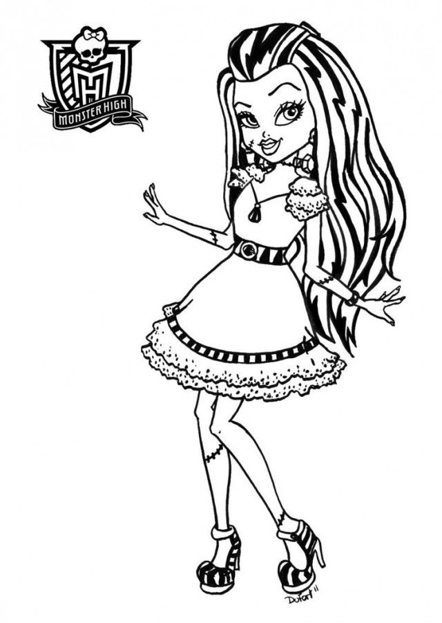 Monster High Dolls Coloring Pages Printable Coloring Sheet 295356 