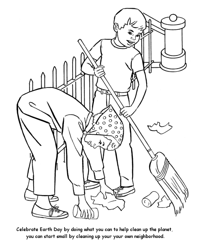 Earth Day Coloring Pages - Start Small against Polution 