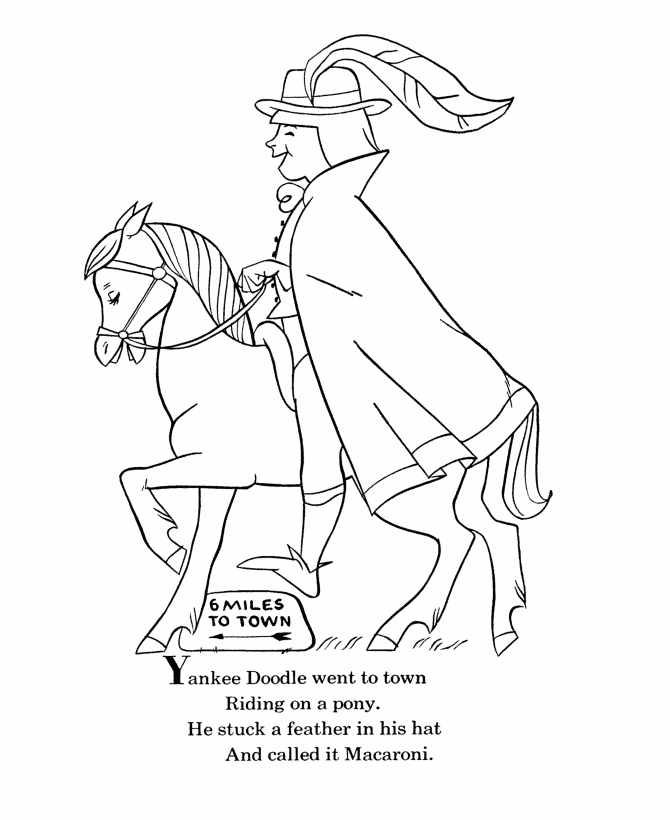 yankee doodle Colouring Pages