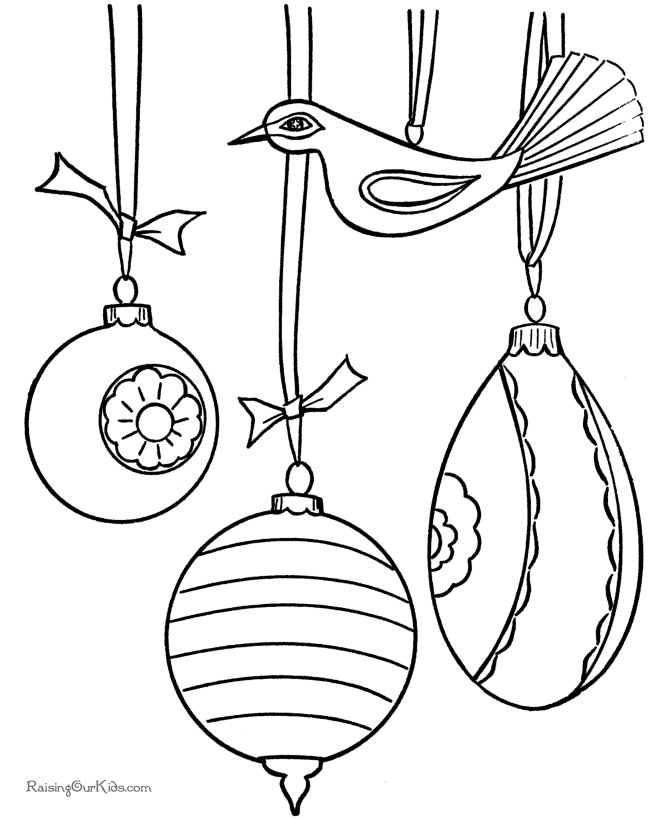 Free Christmas Ornament Coloring Pages 190 | Free Printable 