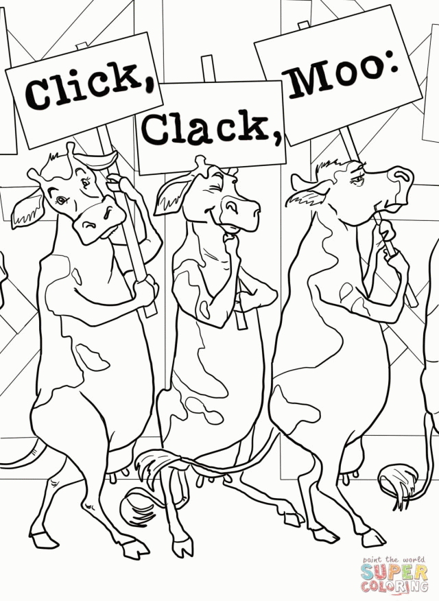 Click Clack Moo Cows That Type Coloring Online Super Coloring 