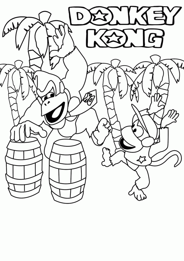 Featured image of post Donkey Kong And Diddy Kong Coloring Pages He first appears in donkey kong country