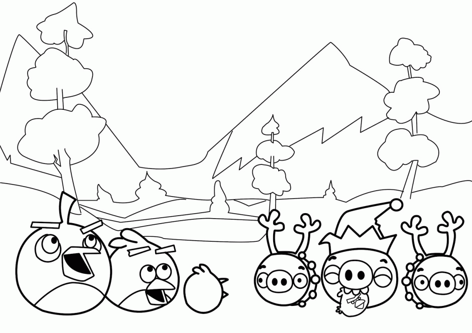 Angry Birds Season Coloring Pages 2 Angry Birds Seasons Coloring 