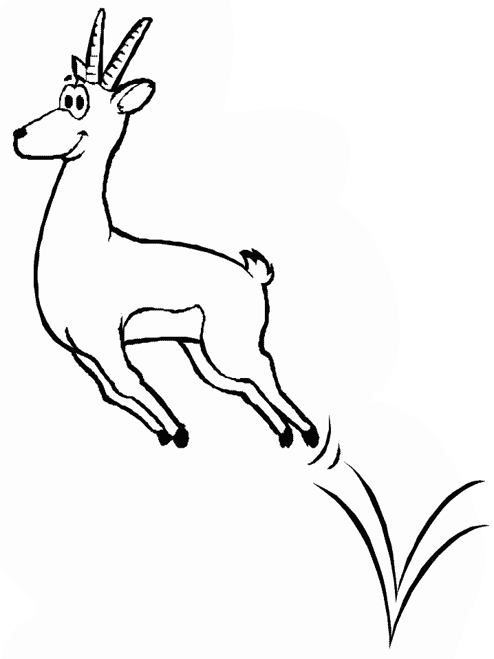 Gazelle Coloring Page Images & Pictures - Becuo