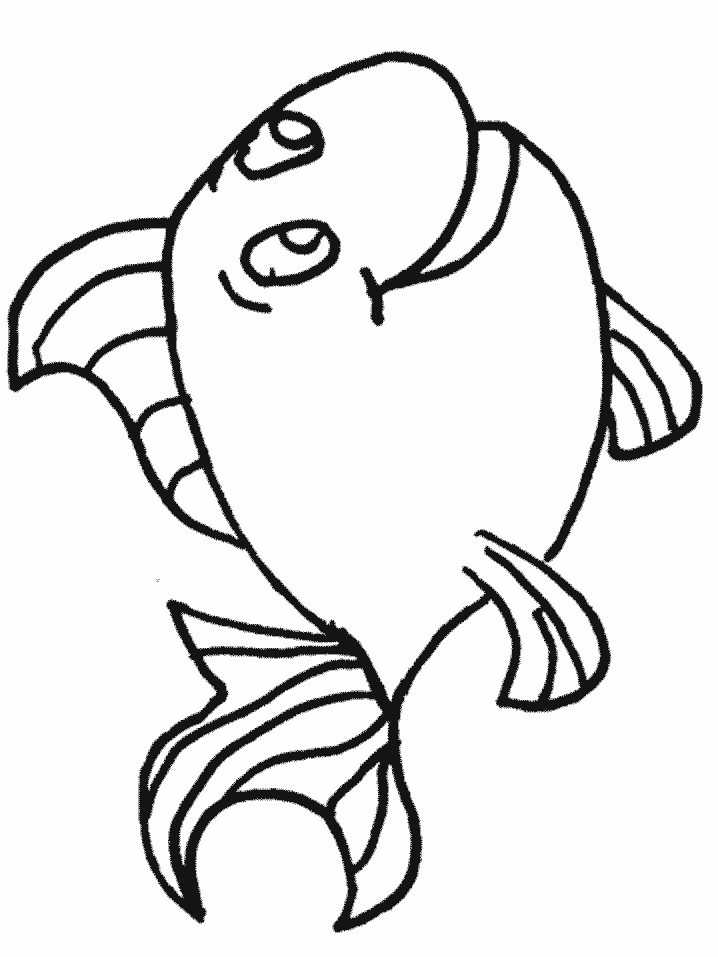 cute Fish Coloring Pages Of Sea Animals