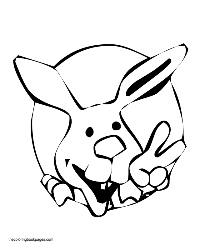 rabbit 1 wini rabbit face Colouring Pages (page 2)