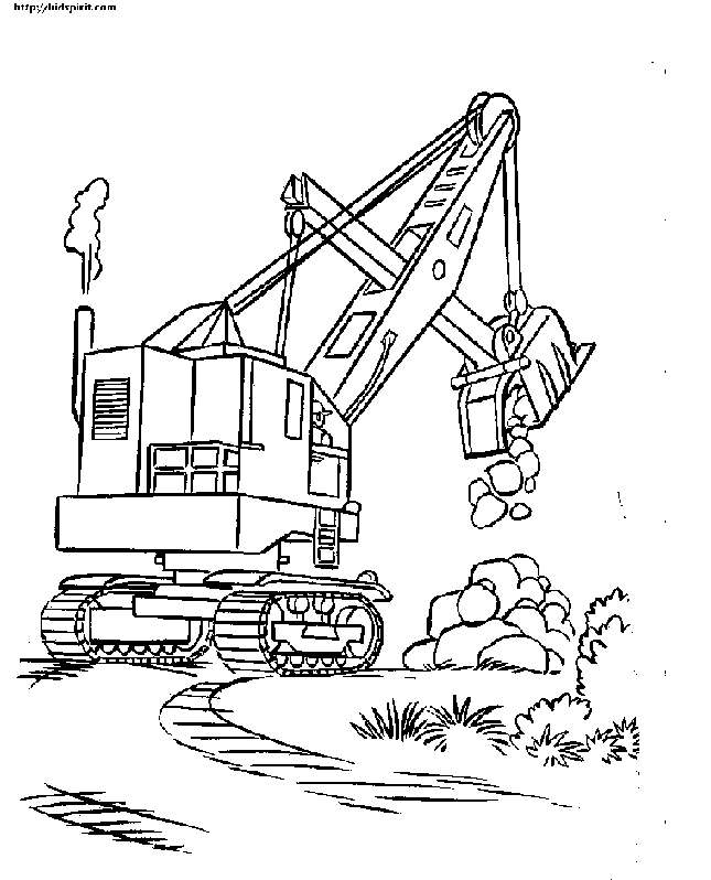 Rock Crane Construction Coloring Pages Picture | coloring pages