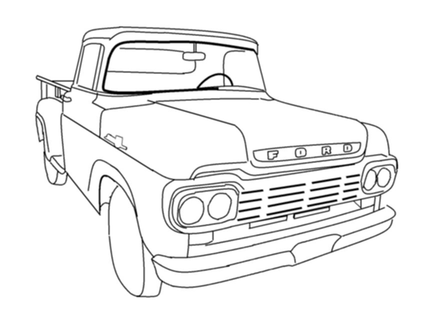 old ford trucks Colouring Pages