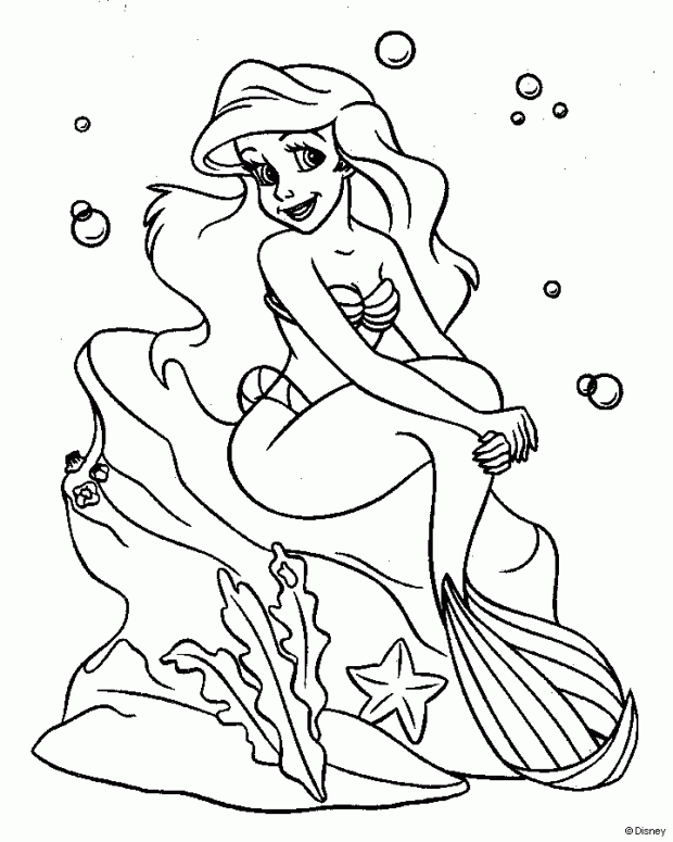 Free printable mermaid coloring pages 6 : Fullcoloringpages.com