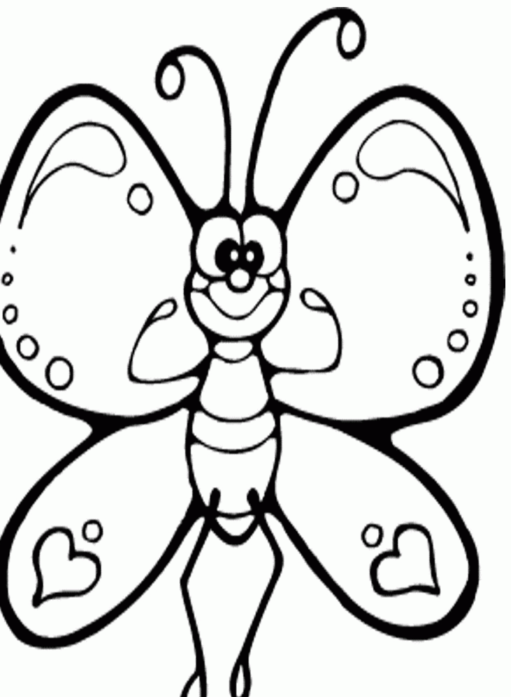 Cartoon Butterfly - Coloring Home