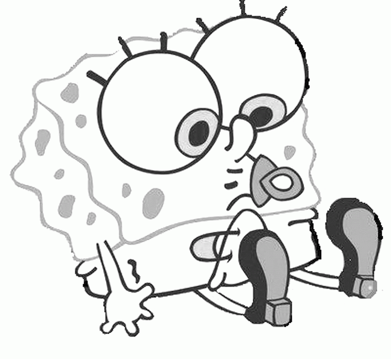 Little Baby Spongebob Coloring Pages For Kids | Coloring Pages