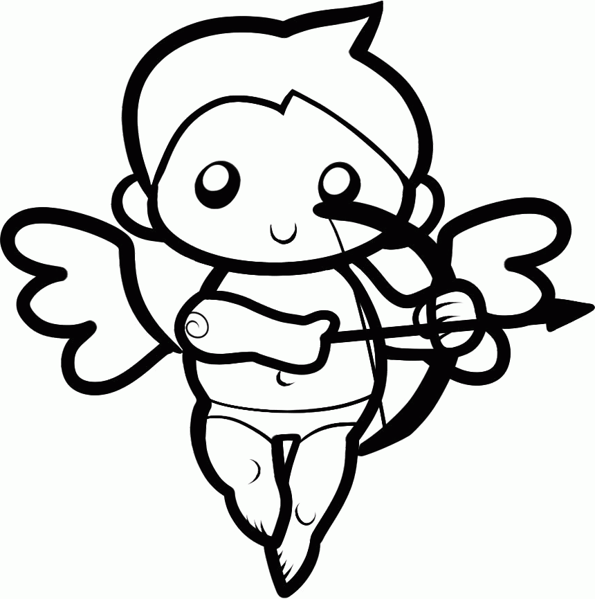 Cupid Coloring Pages Coloring Home
